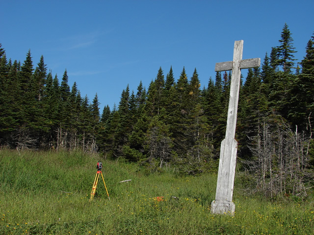 A large oak cross, erected by the French Navy in the 1930s, overlooks the fishing of Craquelin at Northeast Crouse.